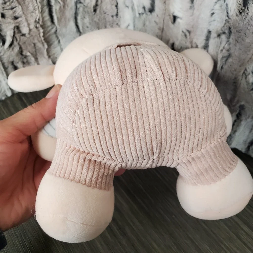Elephant Plush Stuffed Animal Baby Shower Gift Pinks Corded Suspenders Heart Ear